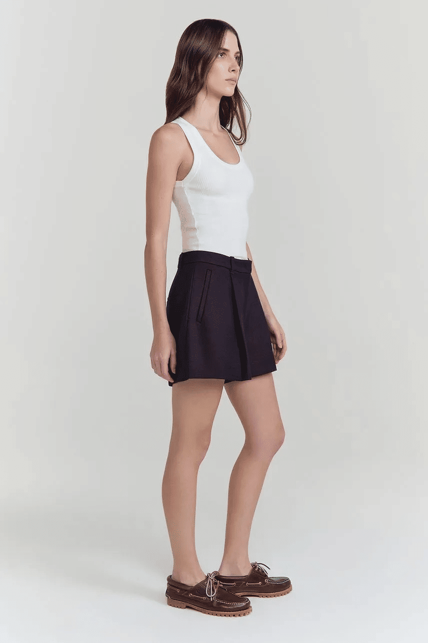 SHORTS VIRGINIA  MARROM SUEDE NV