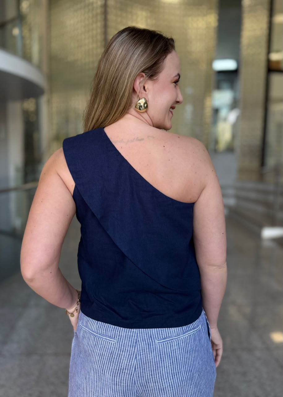 BLUSA TAYANE AZUL MARINHO BLUSA TAYANE AZUL MARINHO