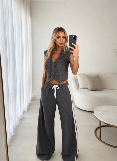 CONJUNTO ALFAITARIA CINZA CLARO CONJUNTO ALFAITARIA CINZA CLARO