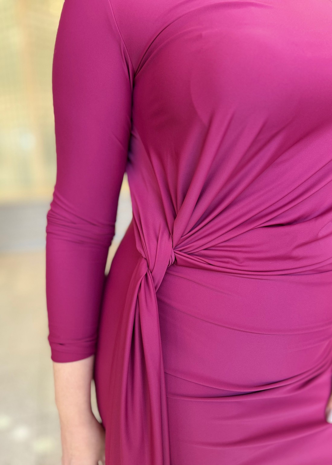 VESTIDO LONGO COM TORCAO DE JERSEY BORDO LANÇA PERFUME VESTIDO LONGO COM TORCAO DE JERSEY BORDO LANÇA PERFUME