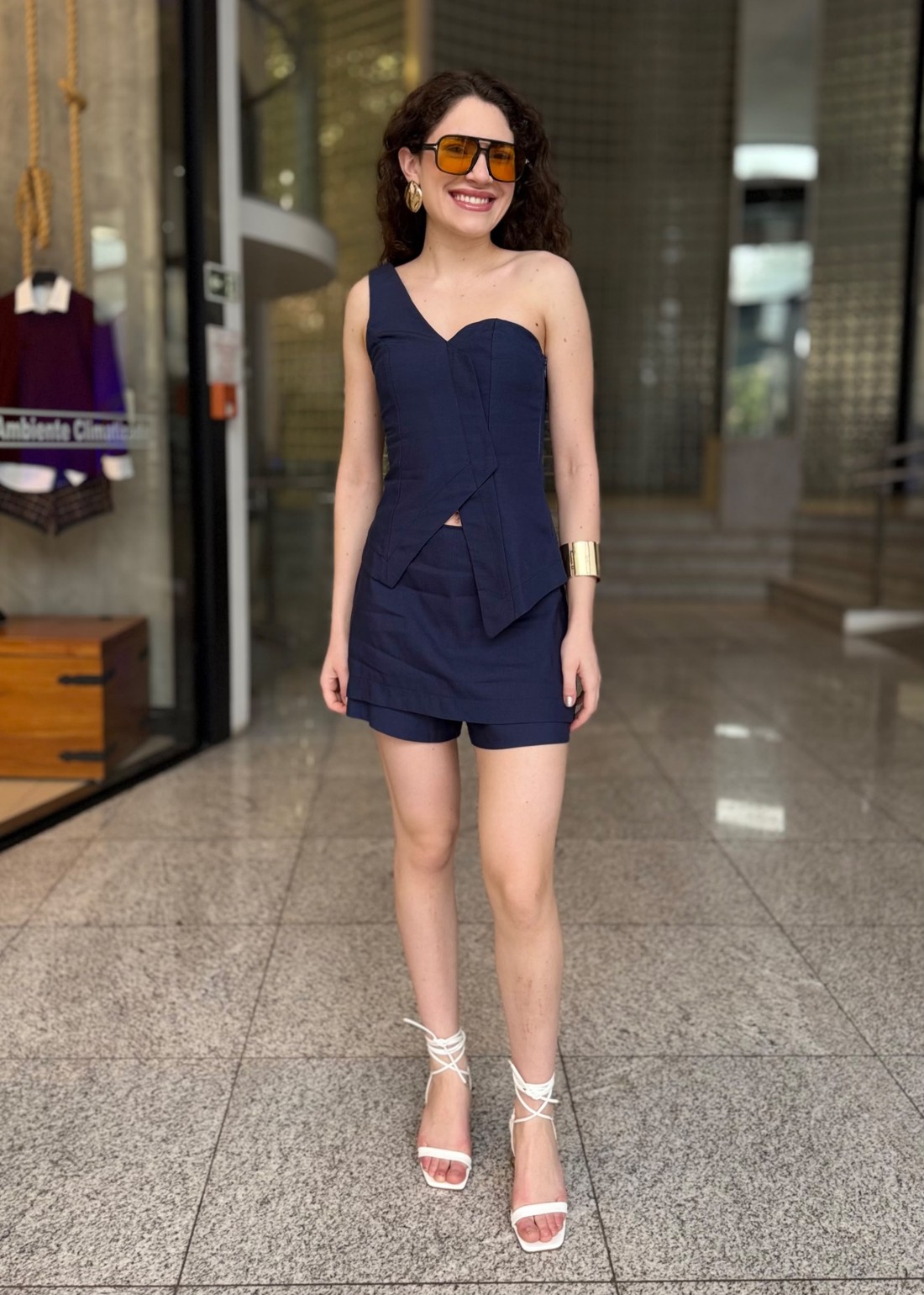 SHORT SAIA LINHO JOANA AZUL OLYMPIC COLCCI SHORT SAIA LINHO JOANA AZUL OLYMPIC COLCCI