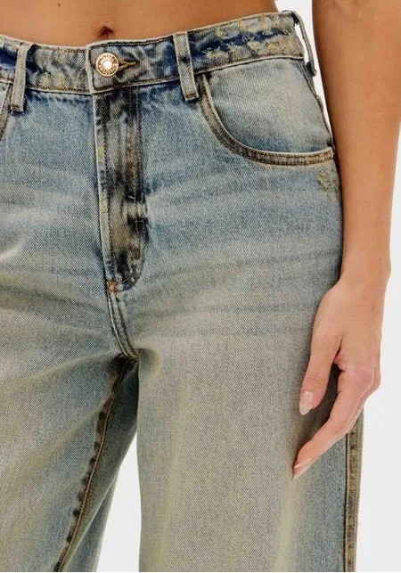 CALCA JEANS WIDE LEG HIGH LANÇA PERFUME CALCA JEANS WIDE LEG HIGH LANÇA PERFUME