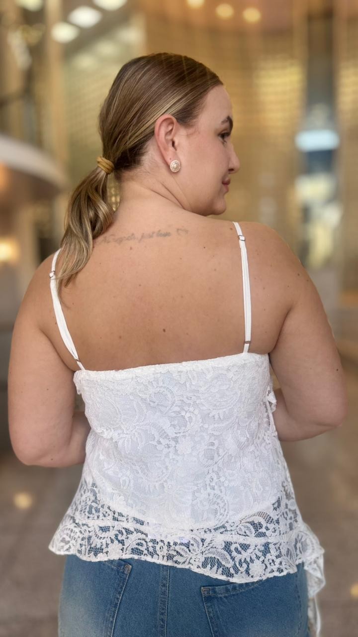 BLUSA BABADOS RENDA OFF WHITE MY PLACE BLUSA BABADOS RENDA OFF WHITE MY PLACE