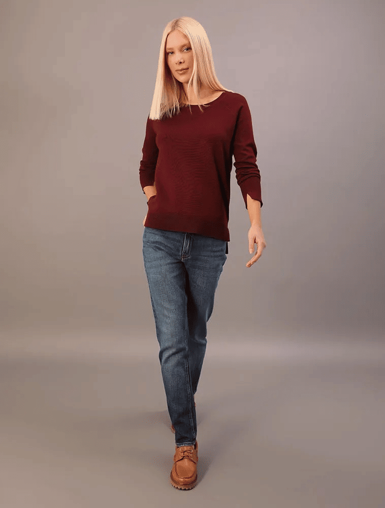 SUETER TRICOT BASICO GOLA CARECA BORDO CALVIN KLEIN SUETER TRICOT BASICO GOLA CARECA BORDO CALVIN KLEIN