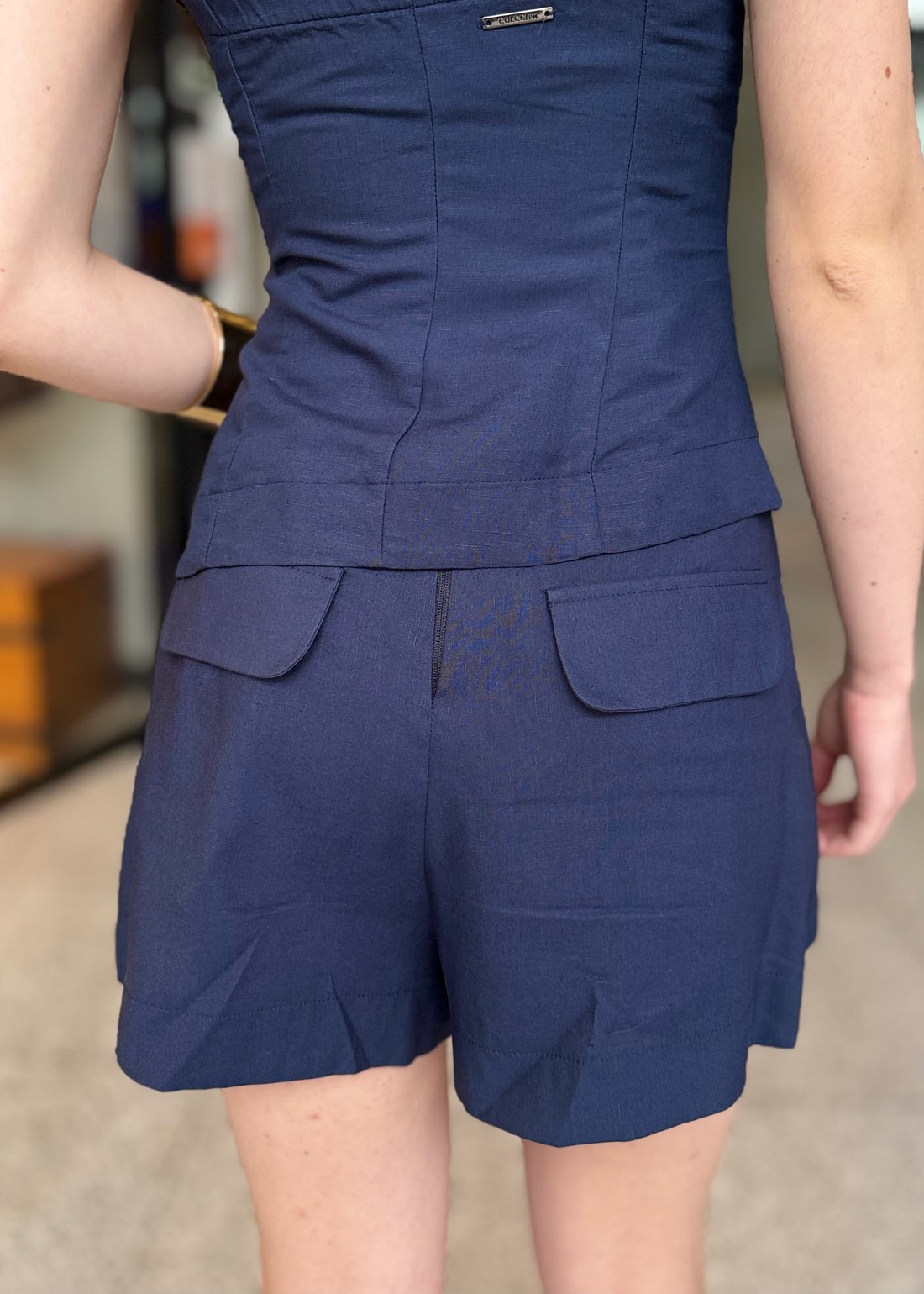 SHORT SAIA LINHO JOANA AZUL OLYMPIC COLCCI SHORT SAIA LINHO JOANA AZUL OLYMPIC COLCCI