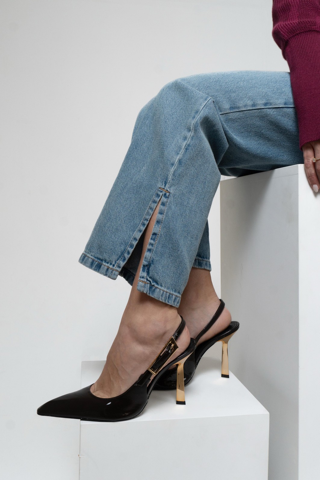 CALCA RETA ALTA - AZUL / 36 [MOR]