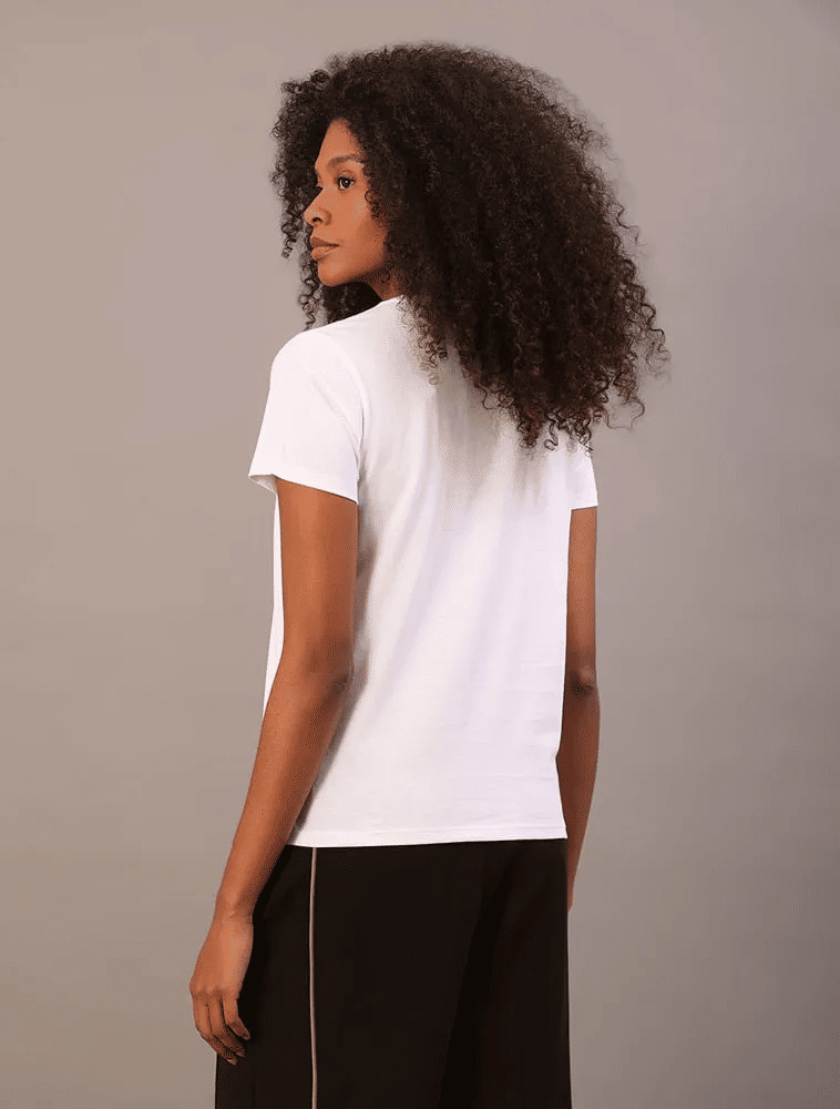 CAMISETA BORDADO CK BRANCO CALVIN KLEIN CAMISETA BORDADO CK BRANCO CALVIN KLEIN