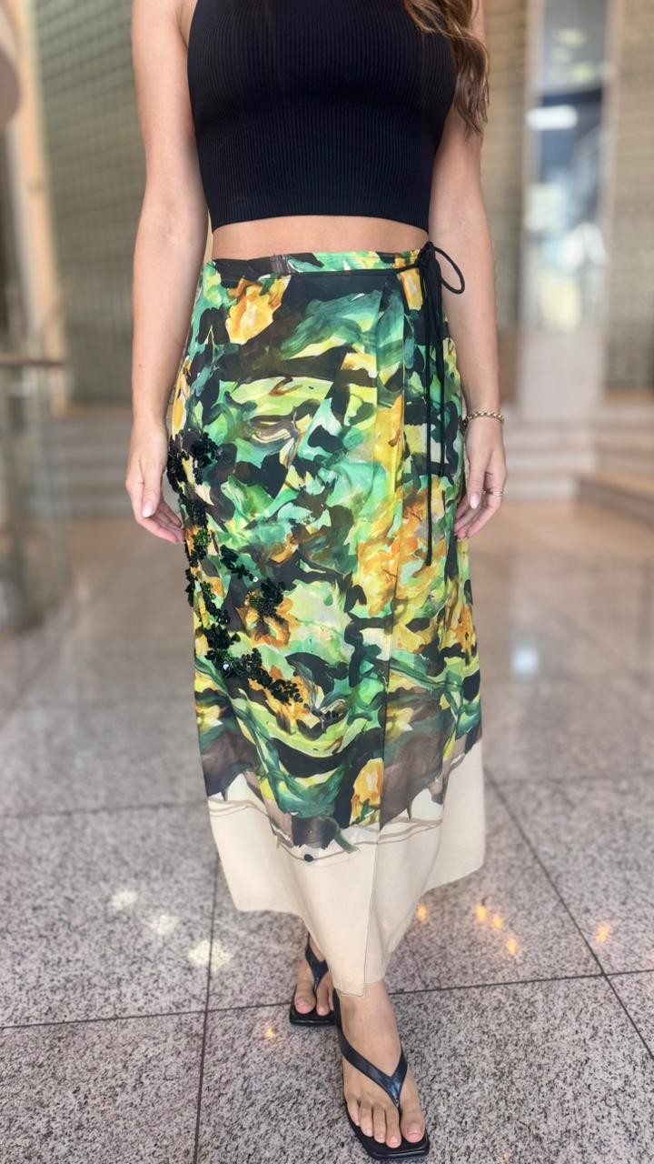 SAIA MIDI PAREO FLORAL MAKI ANIMALE SAIA MIDI PAREO FLORAL MAKI ANIMALE