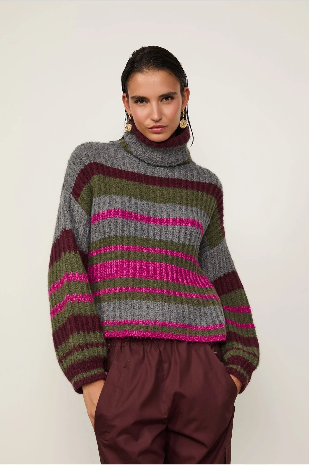 CASACO LISTRA COLORS DE TRICOT ANIMALE