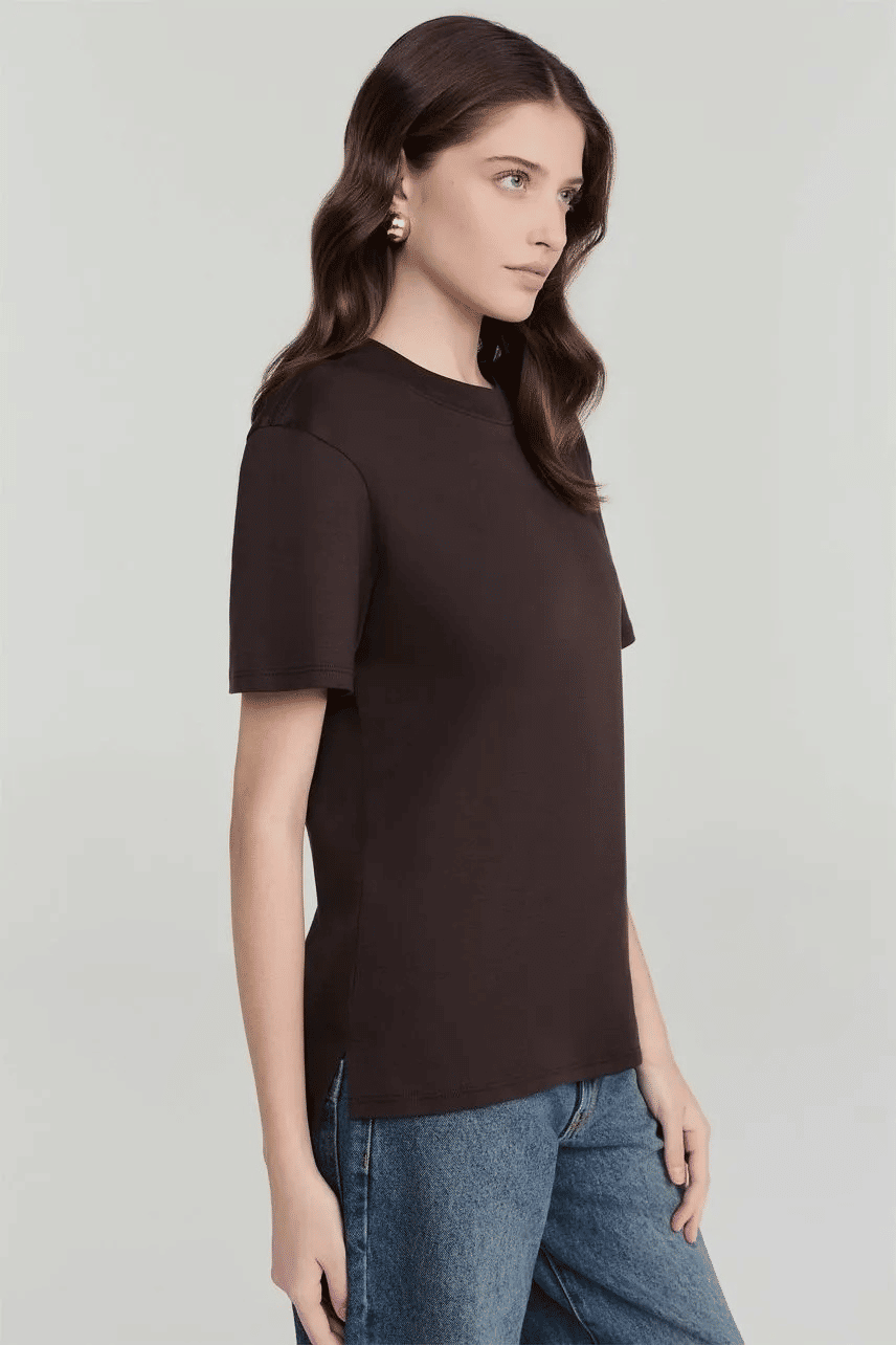 TSHIRT PIMA LIRA MARROM EXPRESSO NV TSHIRT PIMA LIRA MARROM EXPRESSO NV