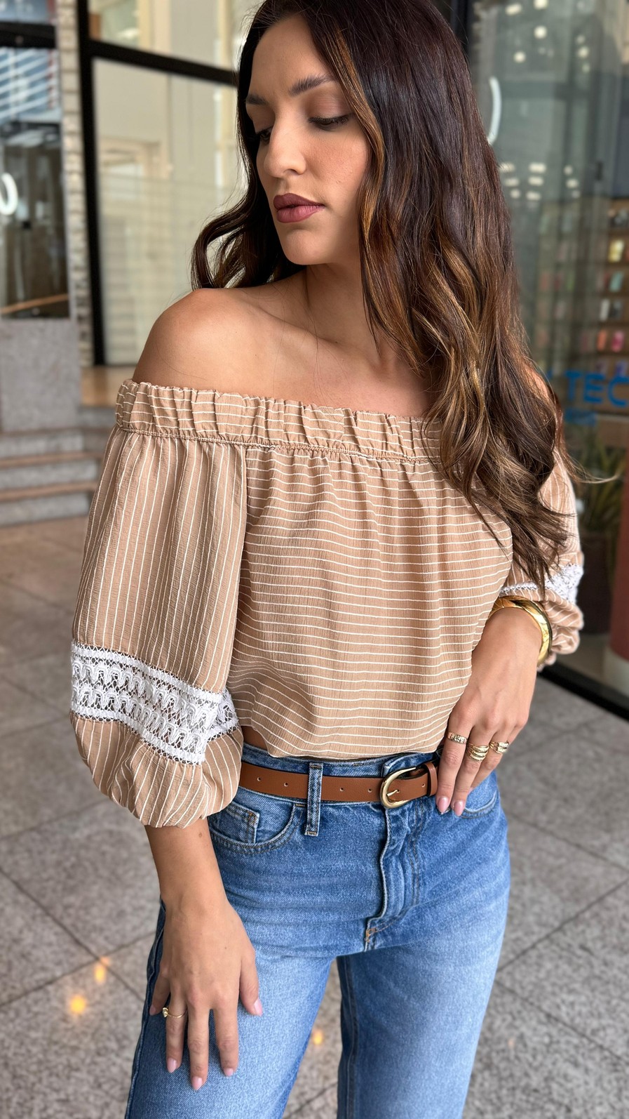 BLUSA OMBRO A OMBRO MORENA ROSA