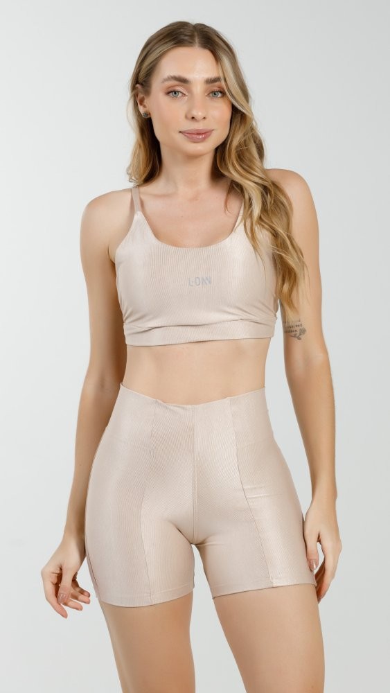 Shorts Canelado Nude Shorts Canelado Nude