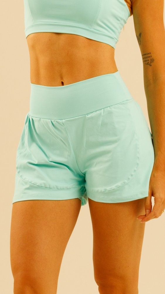 Shorts duplo com Bolso Eva Azul Atlantis Shorts duplo com Bolso Eva Azul Atlantis