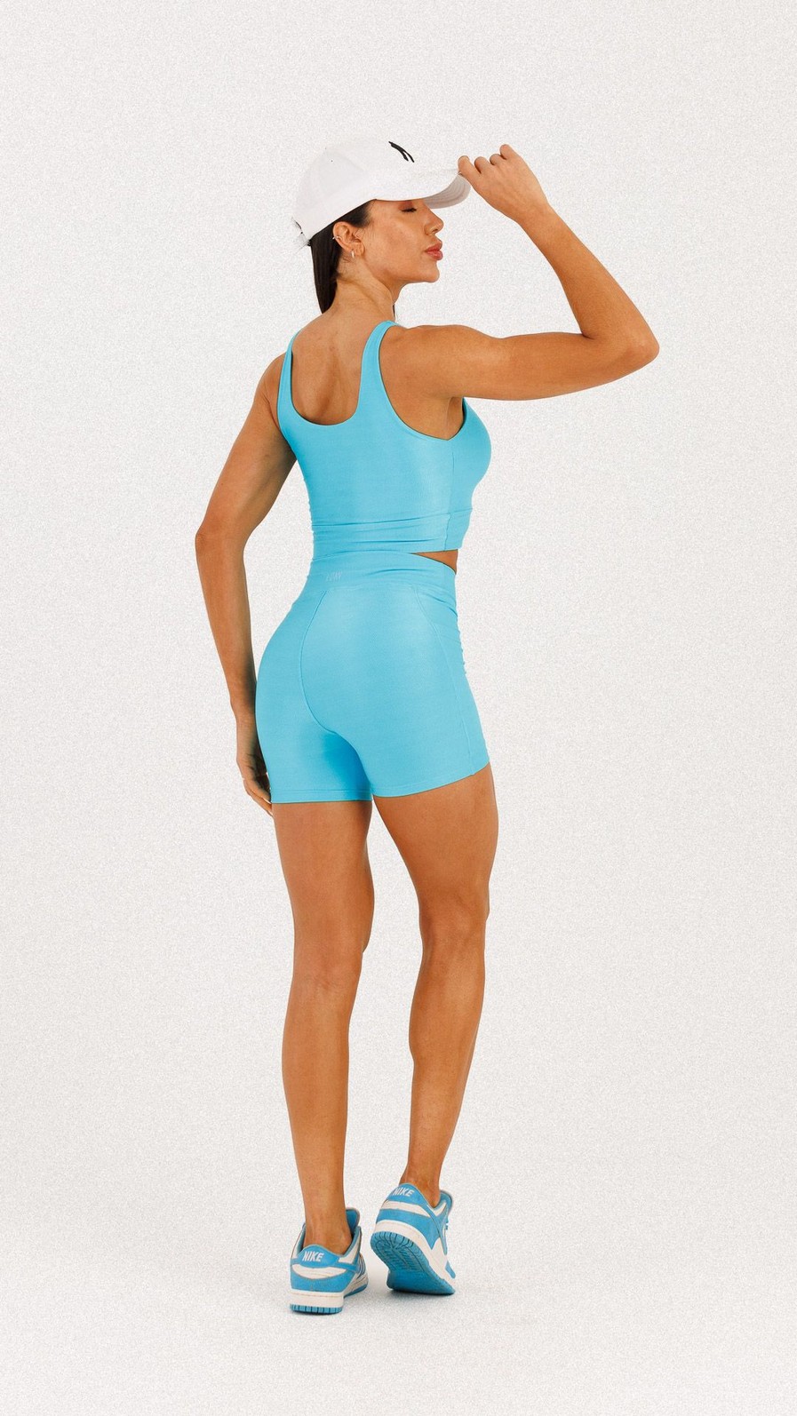 Conjunto Top + Shorts com Bolso Canelado Azul Miami