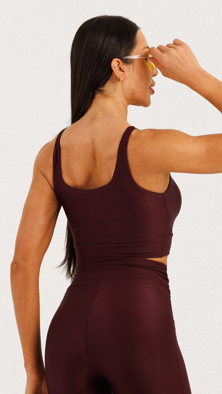 Top Alongado Canelado Roxo Plum Top Alongado Canelado Roxo Plum