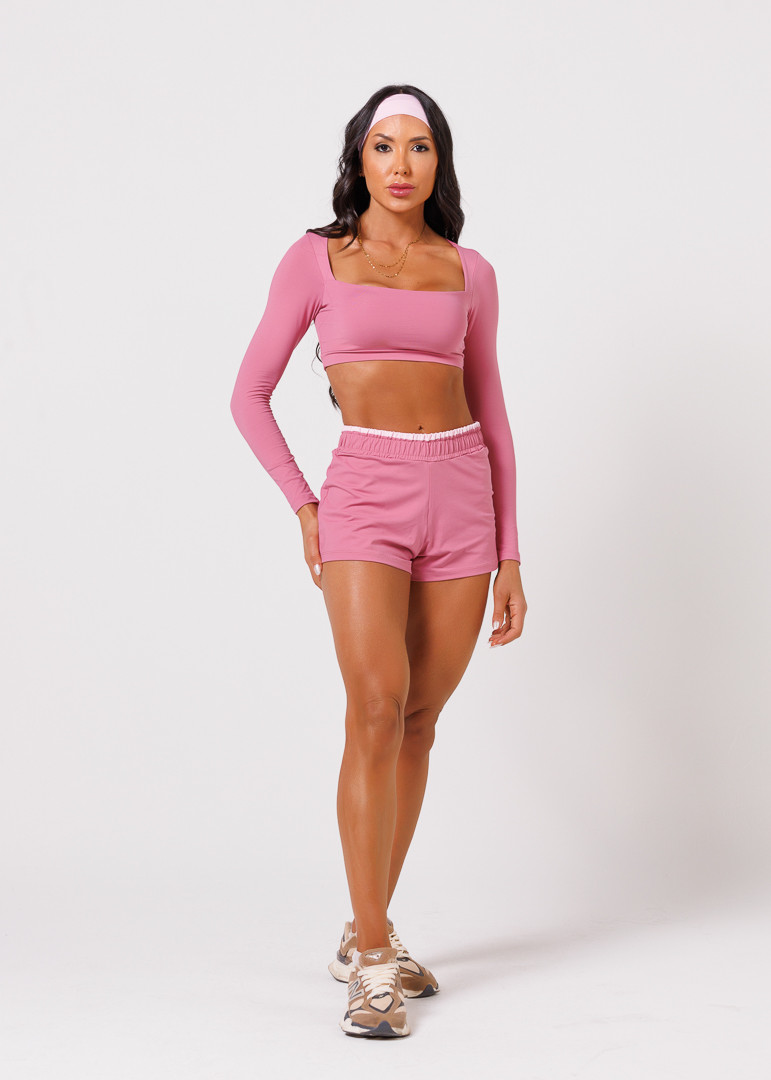 Shorts Duplo Bela Rosa Blush e Rosa Chá (PRÉ VENDA - 05/05)