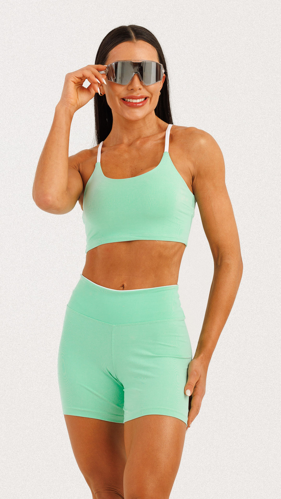 Top Cali Verde Matcha e Branco Top Cali Verde Matcha e Branco