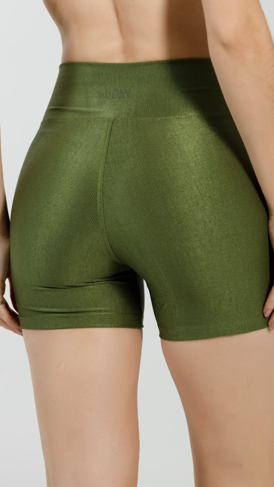 Shorts Canelado Verde Oliva