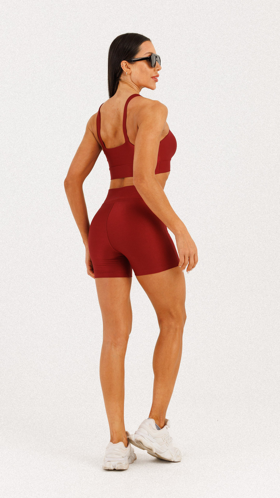 Shorts Canelado com Bolso Cereja Shorts Canelado com Bolso Cereja