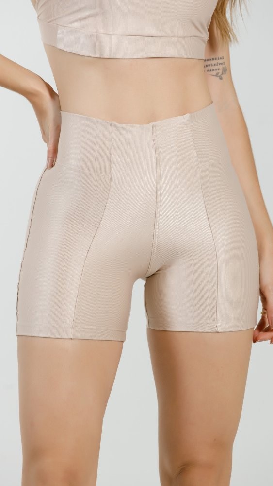 Shorts Canelado Nude Shorts Canelado Nude