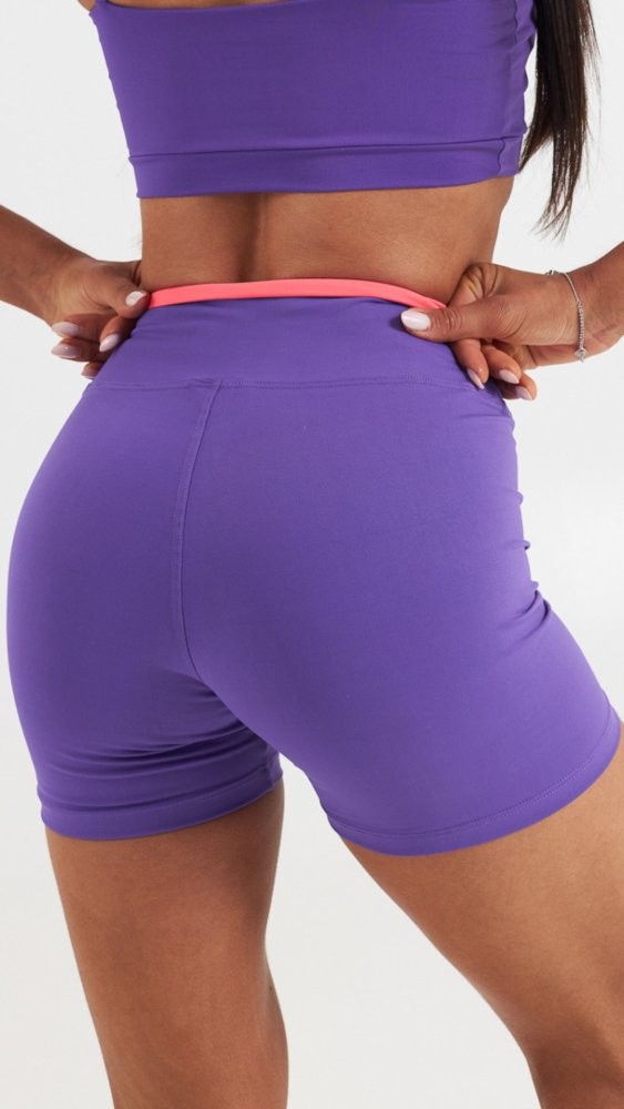 Shorts Mari Roxo Diva e Laranja Colombiana