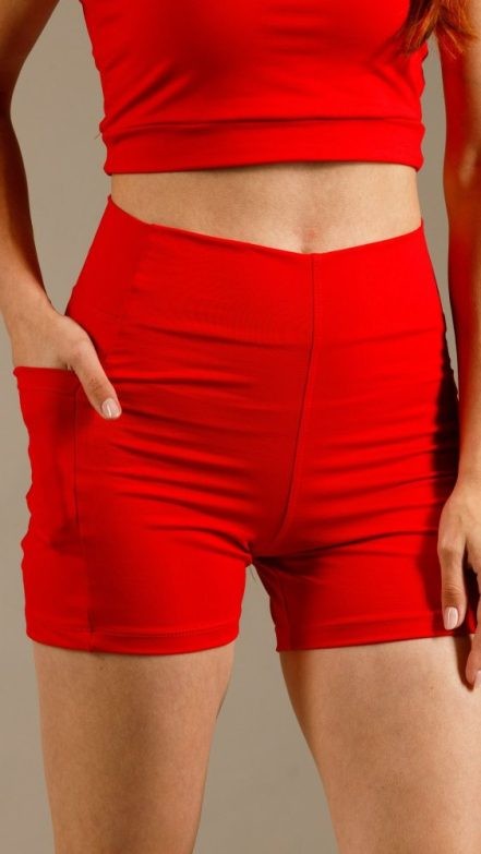 Shorts Bia Vermelho Shorts Bia Vermelho