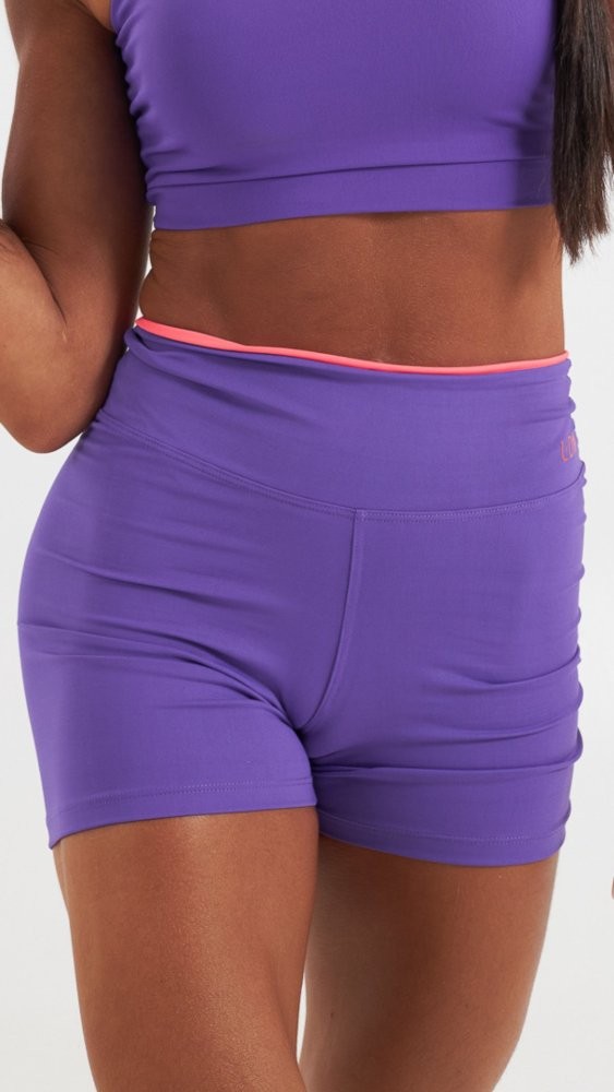 Shorts Mari Roxo Diva e Laranja Colombiana