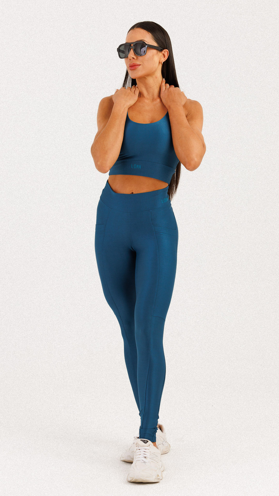 Top Alongado Canelado Azul Galáxia Top Alongado Canelado Azul Galáxia