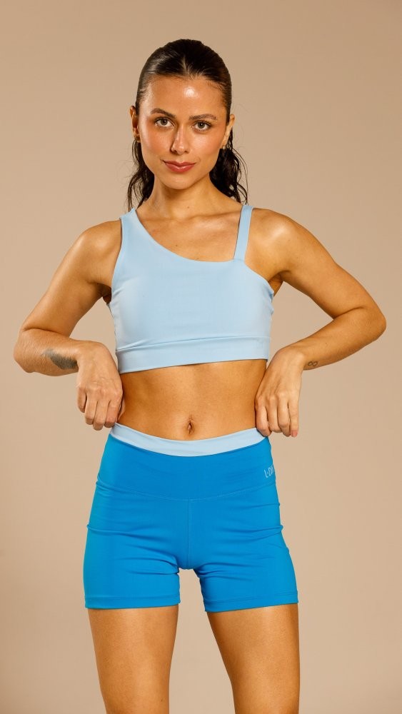 Shorts Madu Azul Riviera e Azul Celeste Shorts Madu Azul Riviera e Azul Celeste