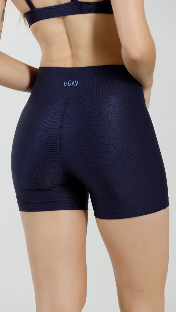 Shorts Canelado Azul Marinho Shorts Canelado Azul Marinho