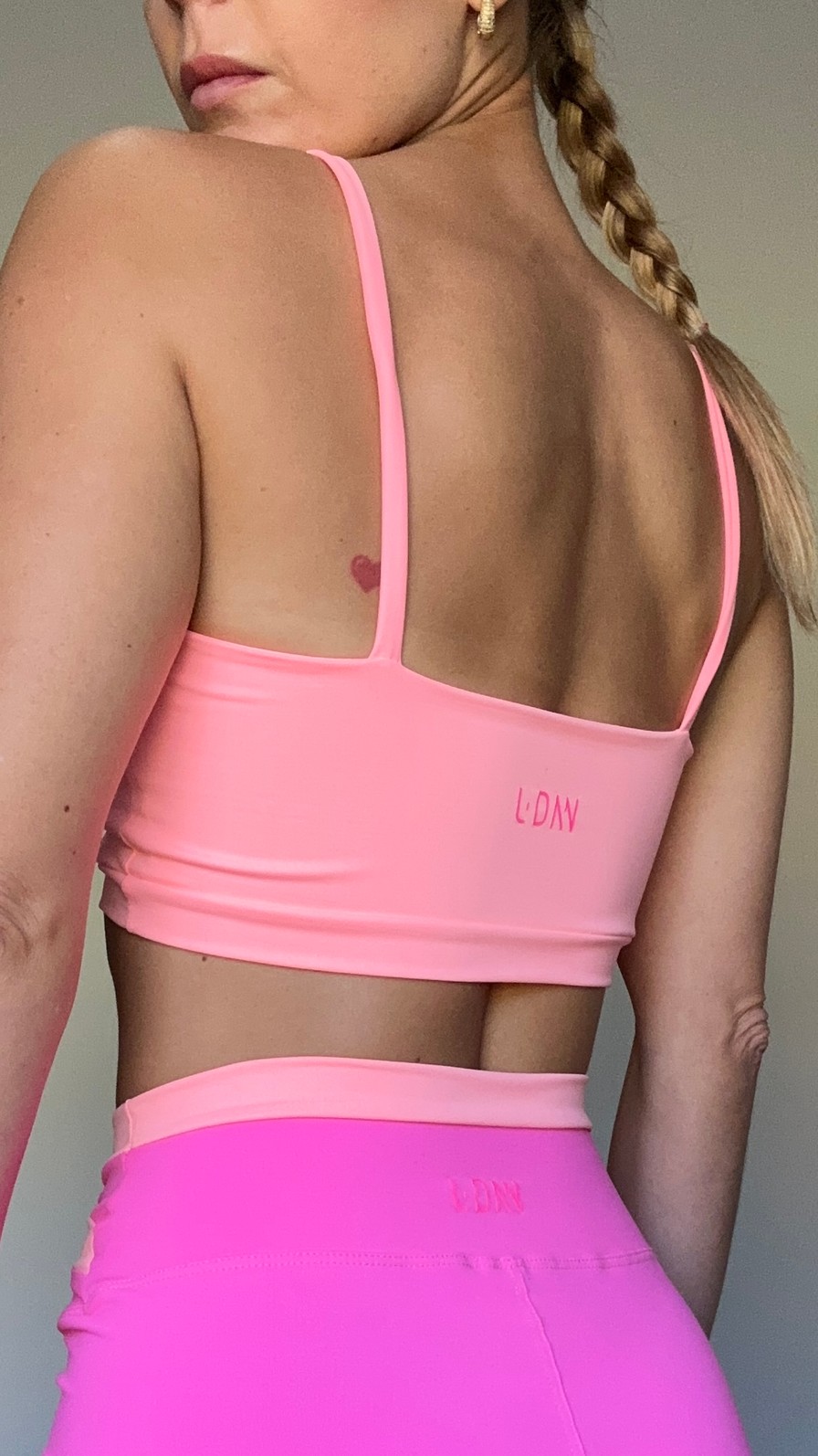 Top Ane Alça Fina Coral Fluor