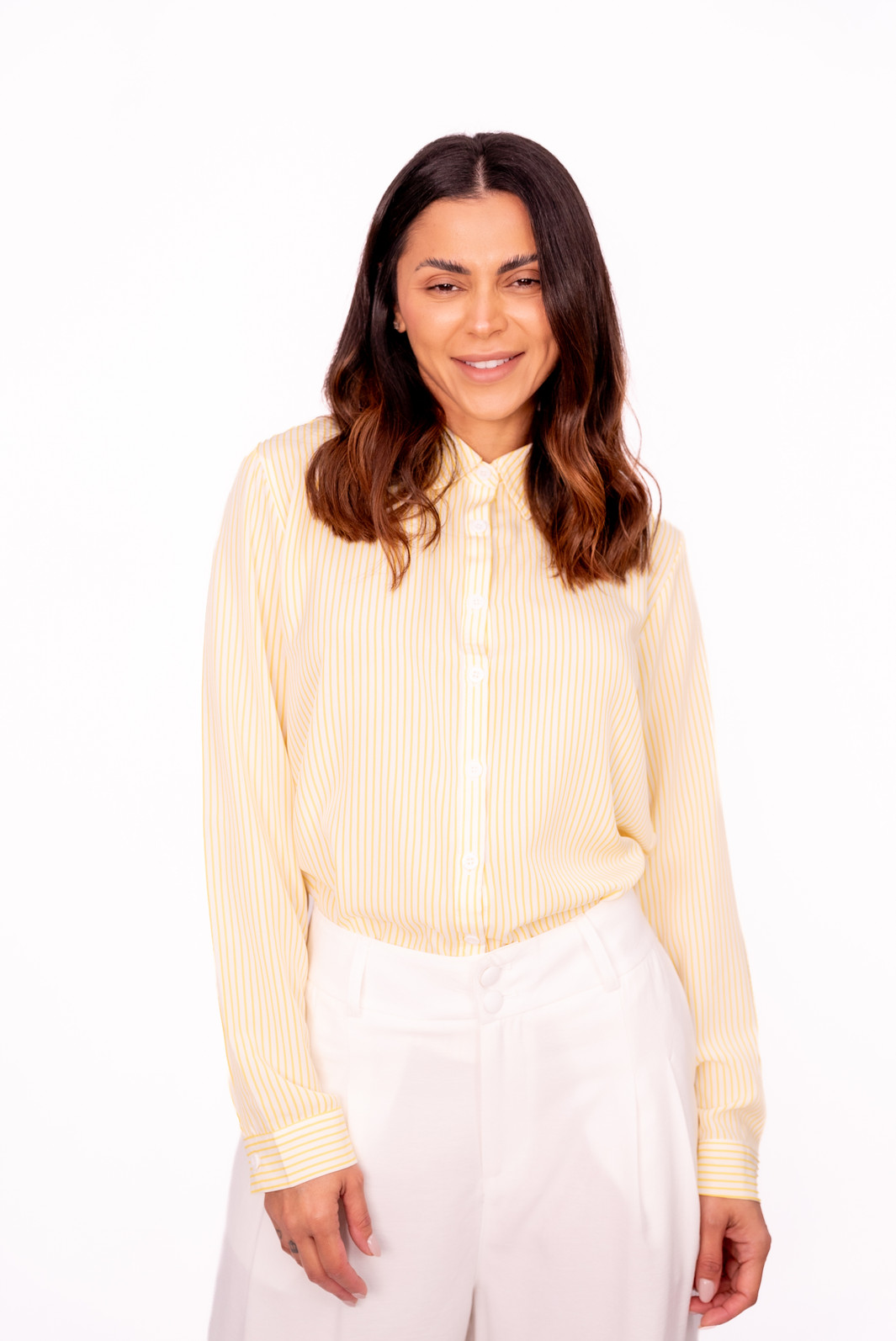 Camisa Listras Amarela