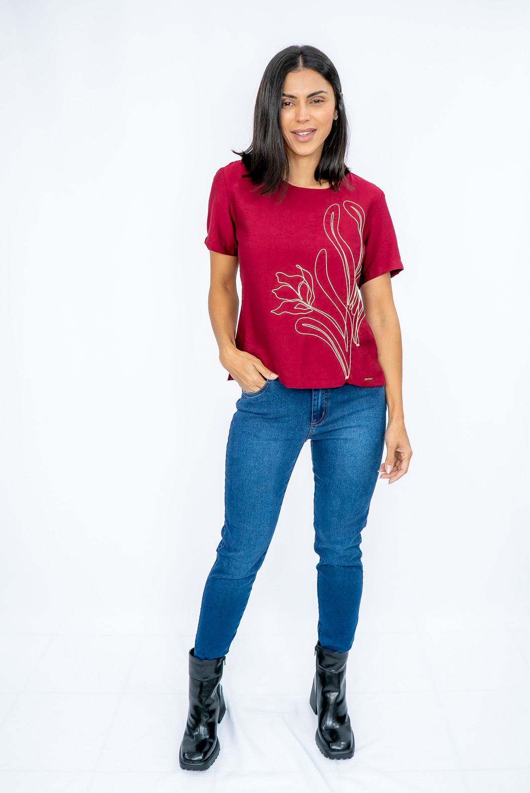 Blusa com Bordados Rubi Bana Bana