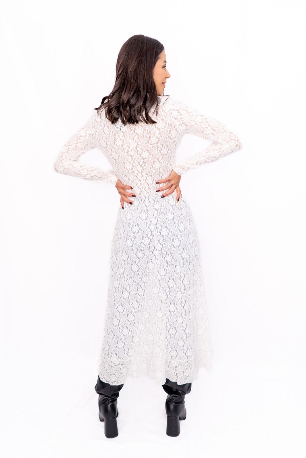 Blusa Tunica em Renda Off Whitte Bana Bana