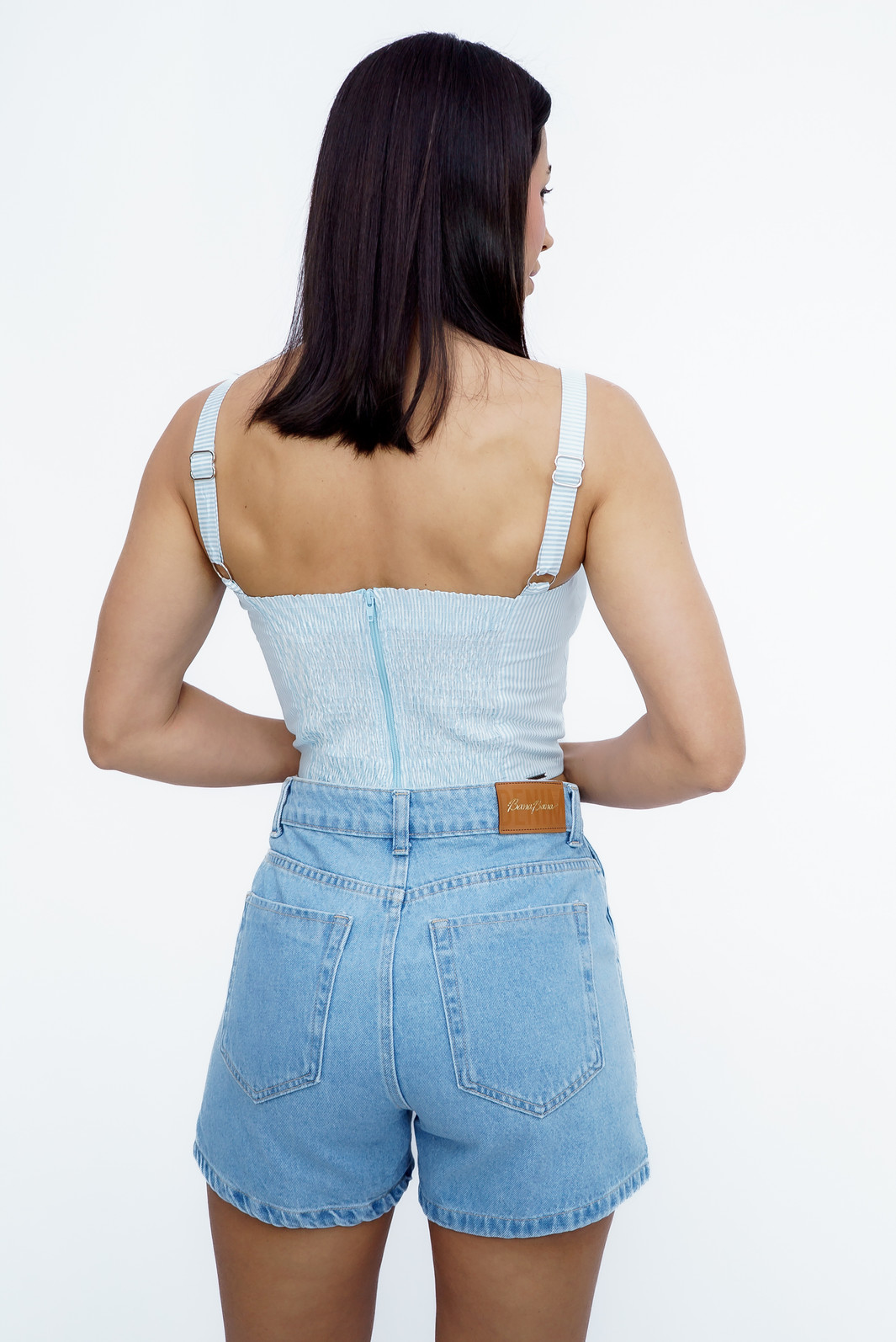 Shorts Jeans com Lenço estampado Jeans Bana Bana