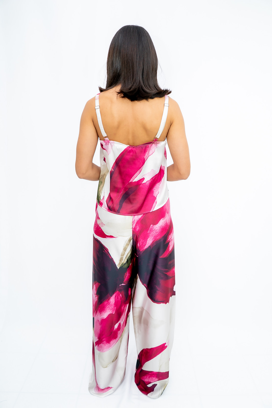 Calça Pantalona Estampada Orquídea Ramo Selvagem Calça Pantalona Estampada Orquídea Ramo Selvagem
