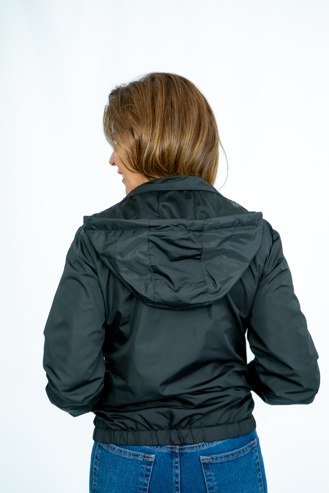 Jaqueta Corta Vento Comprida Preta