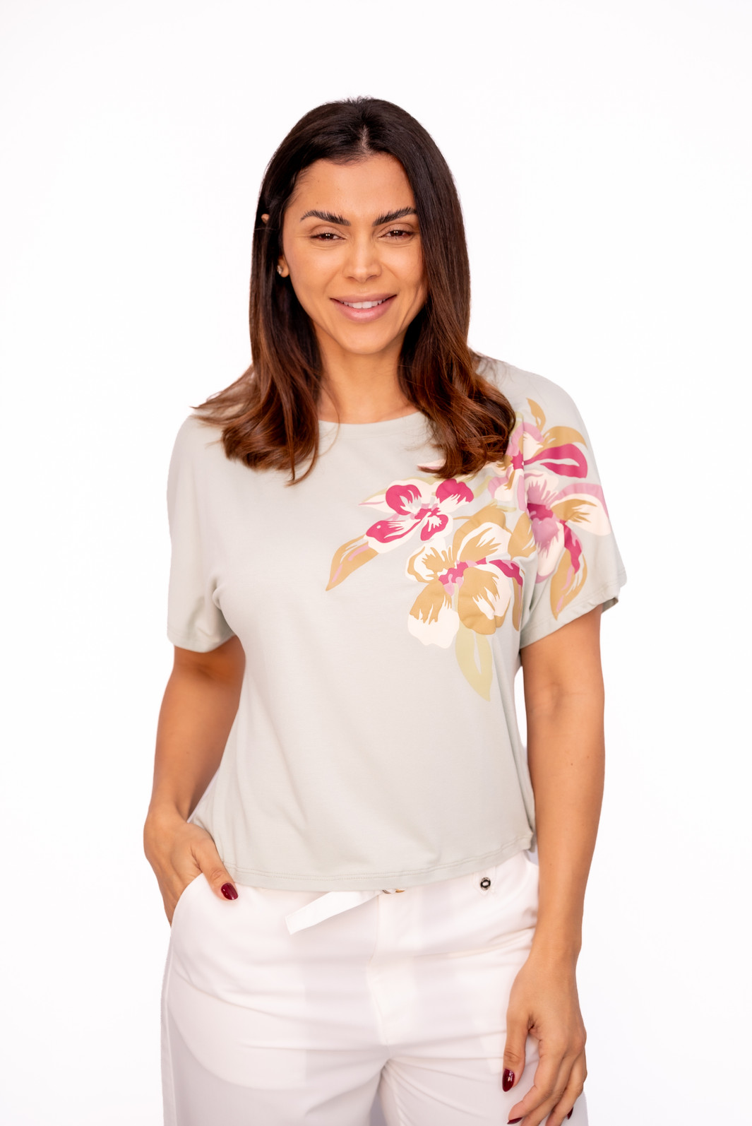 Tshirt Flores Verde Bana Bana