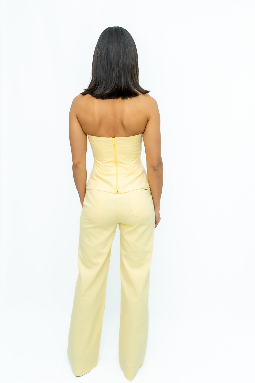 Blusa Corset Liso Amarelo Bana Bana Blusa Corset Liso Amarelo Bana Bana