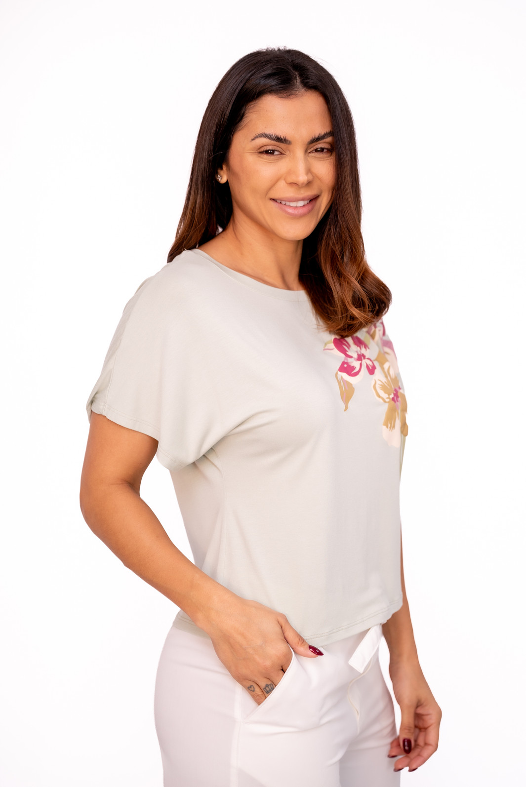 Tshirt Flores Verde Bana Bana
