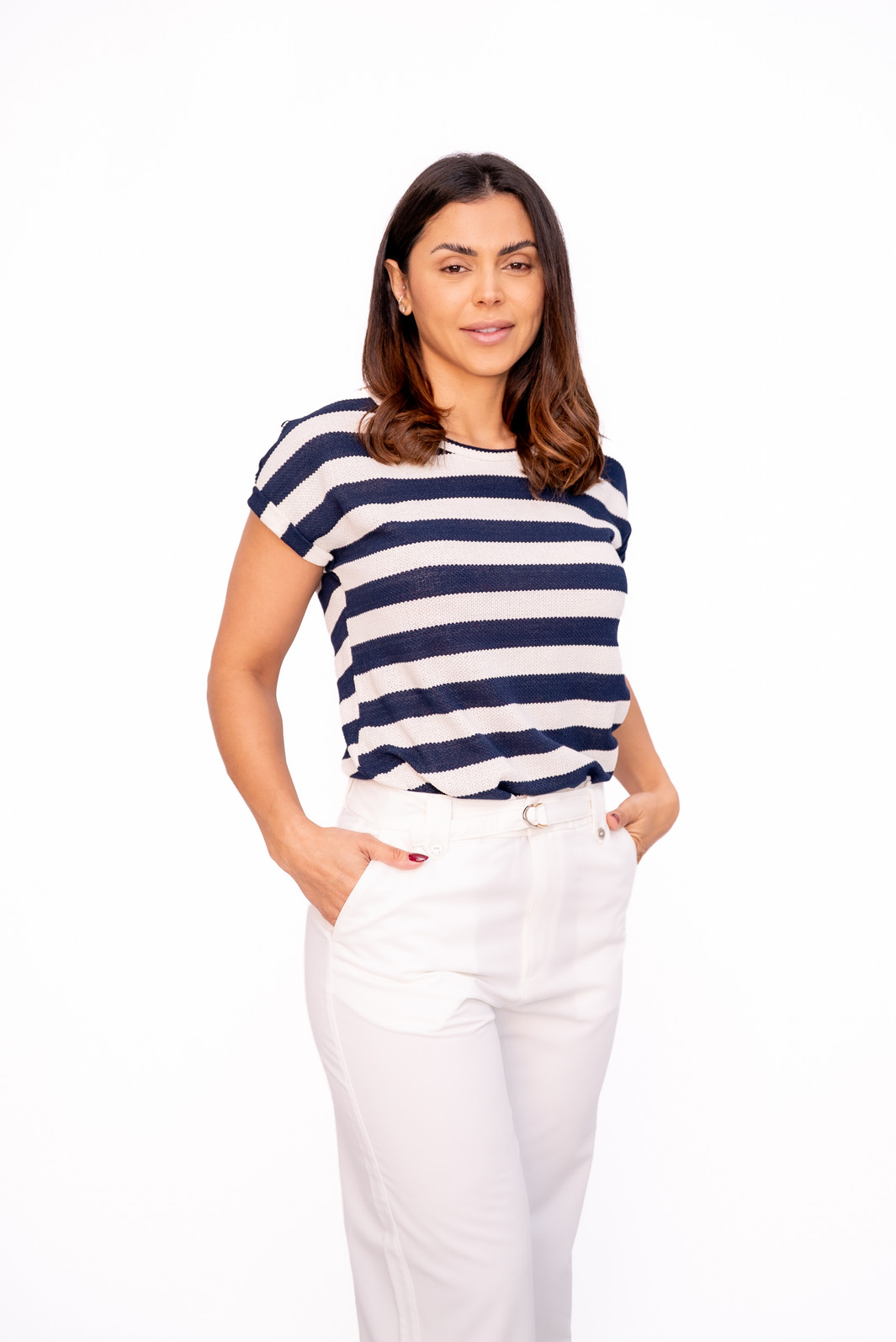 Tshirt de Listras Azul Marinho Bana Bana
