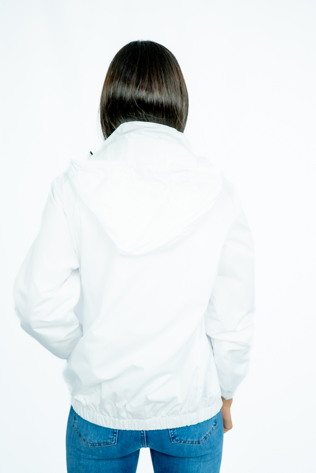 Jaqueta Corta Vento Comprida Branca