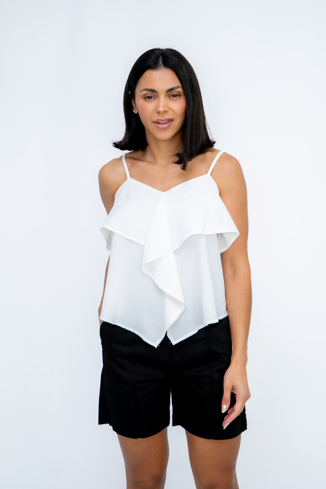 Shorts Sarja Preto Lênis