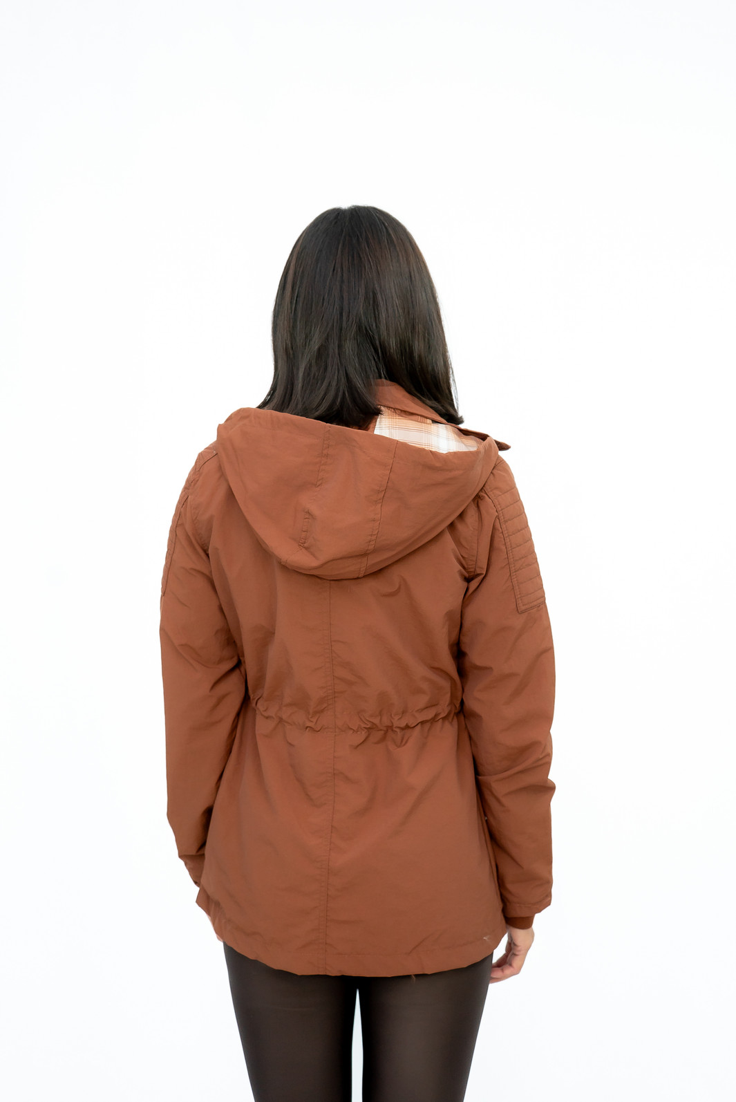 Parka Nylon Corta Vento Xadrez Coffee Parka Nylon Corta Vento Xadrez Coffee