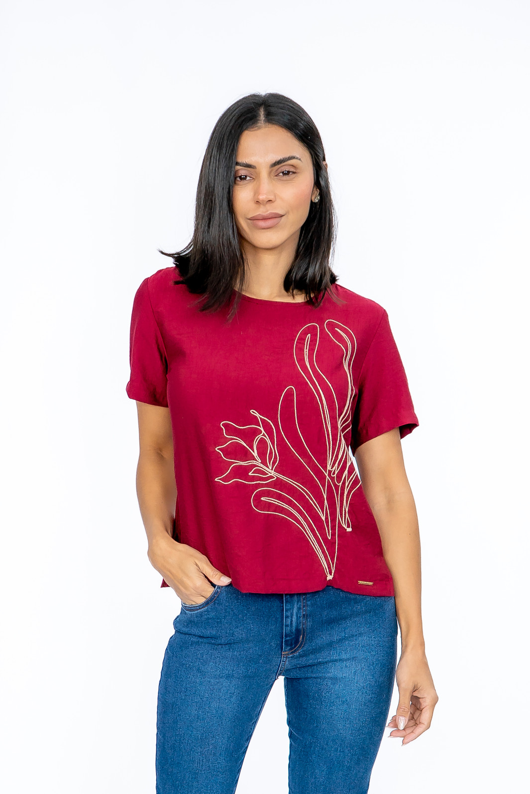Blusa com Bordados Rubi Bana Bana