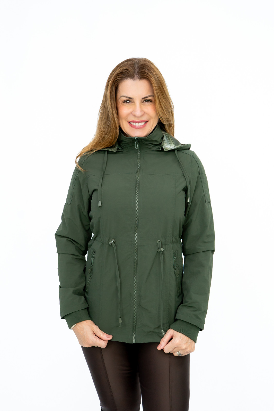 Parka Nylon Corta Vento Xadrez Verde Parka Nylon Corta Vento Xadrez Verde