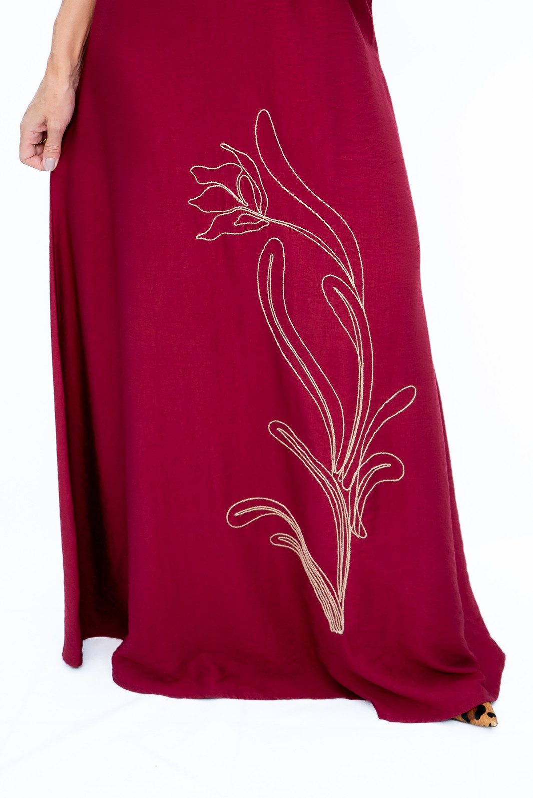 Vestido Longo com Bordados Rubi Bana Bana Vestido Longo com Bordados Rubi Bana Bana