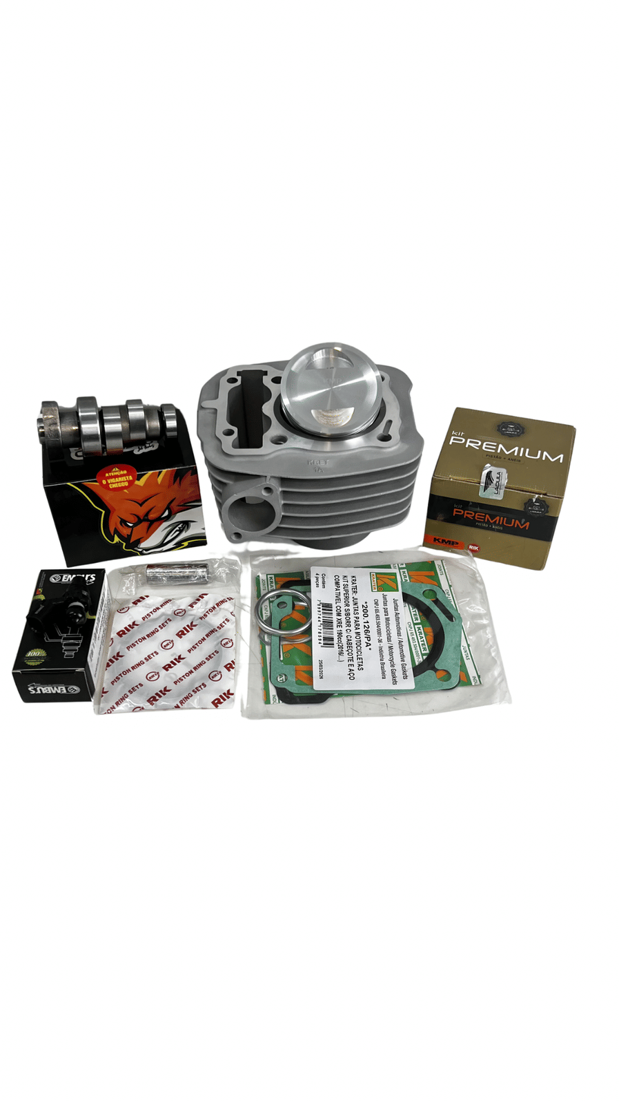 KIT 205cc KMP CG 160 GASOLINA COM COMANDO VIGARISTA NÍVEL 2 + BICO ALTA VAZÃO KIT 205cc KMP CG 160 GASOLINA COM COMANDO VIGARISTA NÍVEL 2 + BICO ALTA VAZÃO