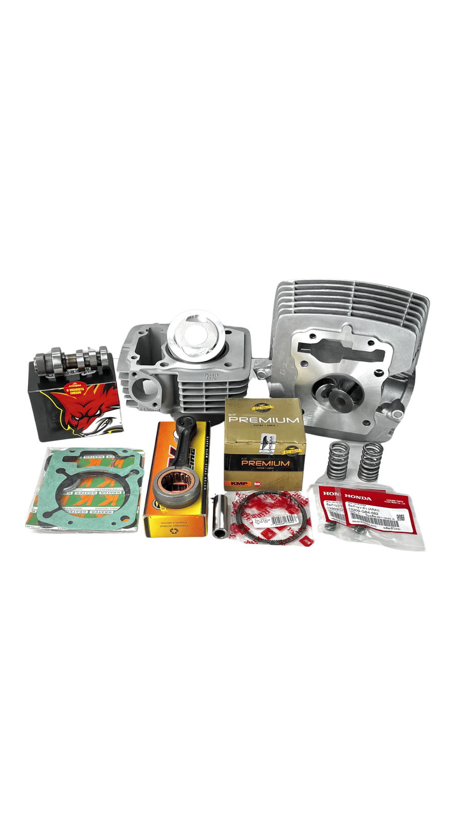 KIT 205cc RACING CG 150 ÁLCOOL COM COMANDO VIGARISTA NÍVEL 3 + BIELA TXK PINO 15 + CABEÇOTE PREPARADO KIT 205cc RACING CG 150 ÁLCOOL COM COMANDO VIGARISTA NÍVEL 3 + BIELA TXK PINO 15 + CABEÇOTE PREPARADO
