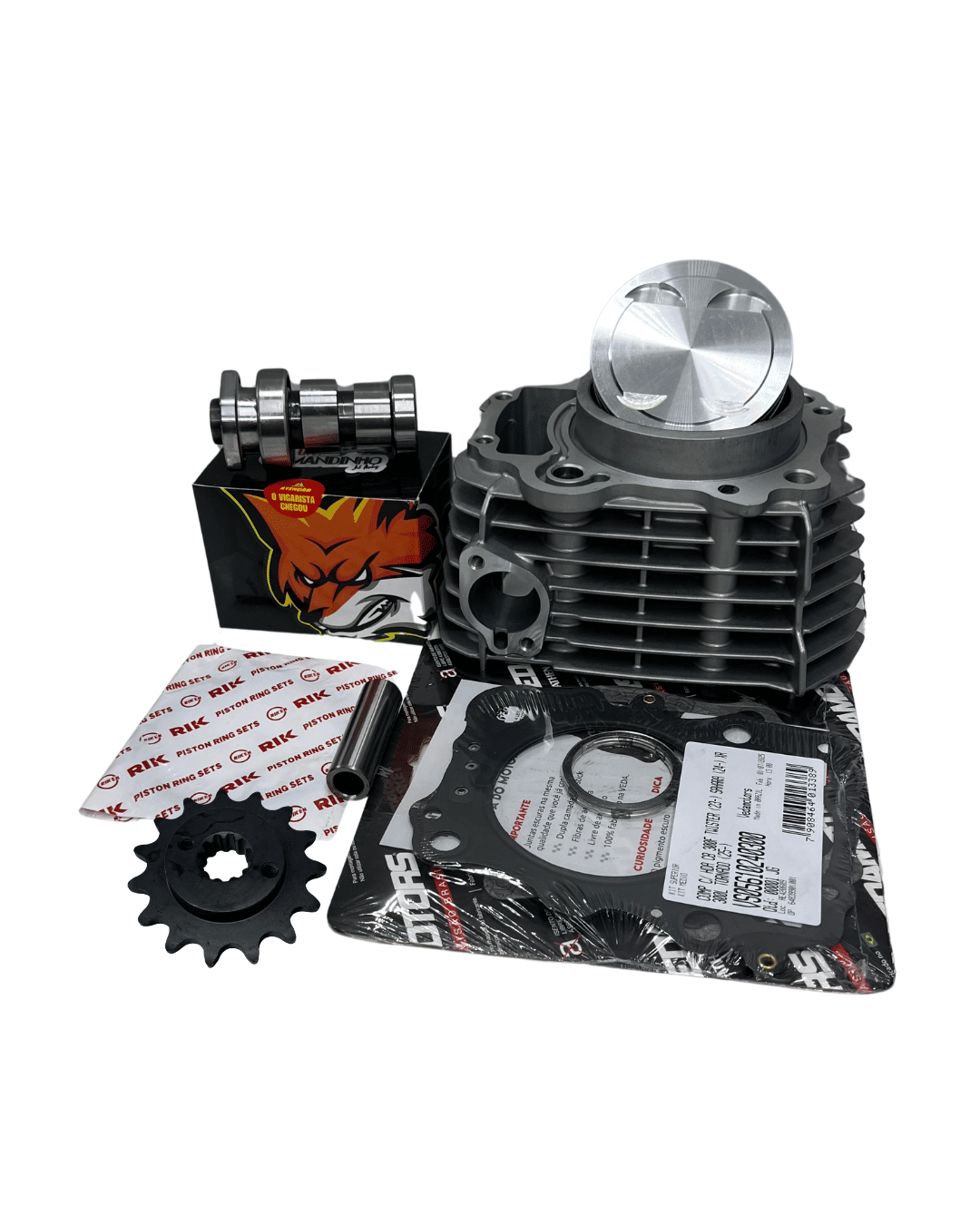 KIT KMP PREMIUM 310CC PARA CB300f/SAHARA300/XR 300 tornado/CRF 300 COM COMANDO E PINHÃO KIT KMP PREMIUM 310CC PARA CB300f/SAHARA300/XR 300 tornado/CRF 300 COM COMANDO E PINHÃO